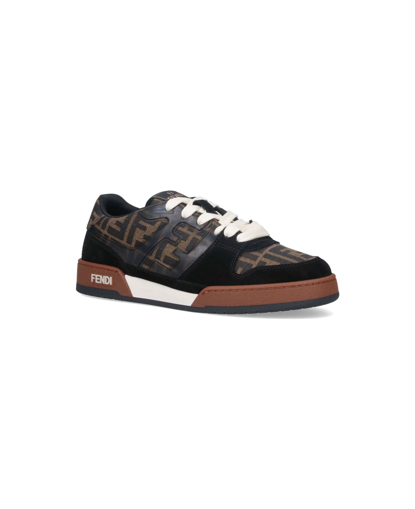 Fendi 
match
 Jacquard Low-top Sneakers - Brown