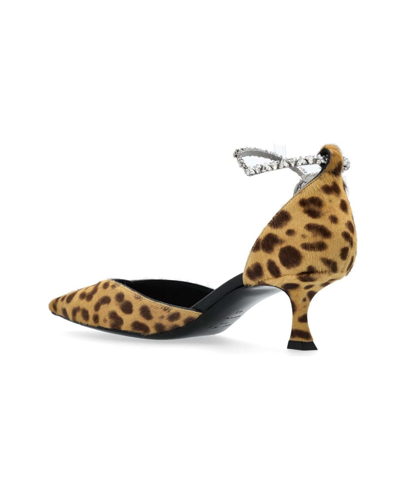 Jimmy Choo Stevie 50 Leopard Print Pony Pumps