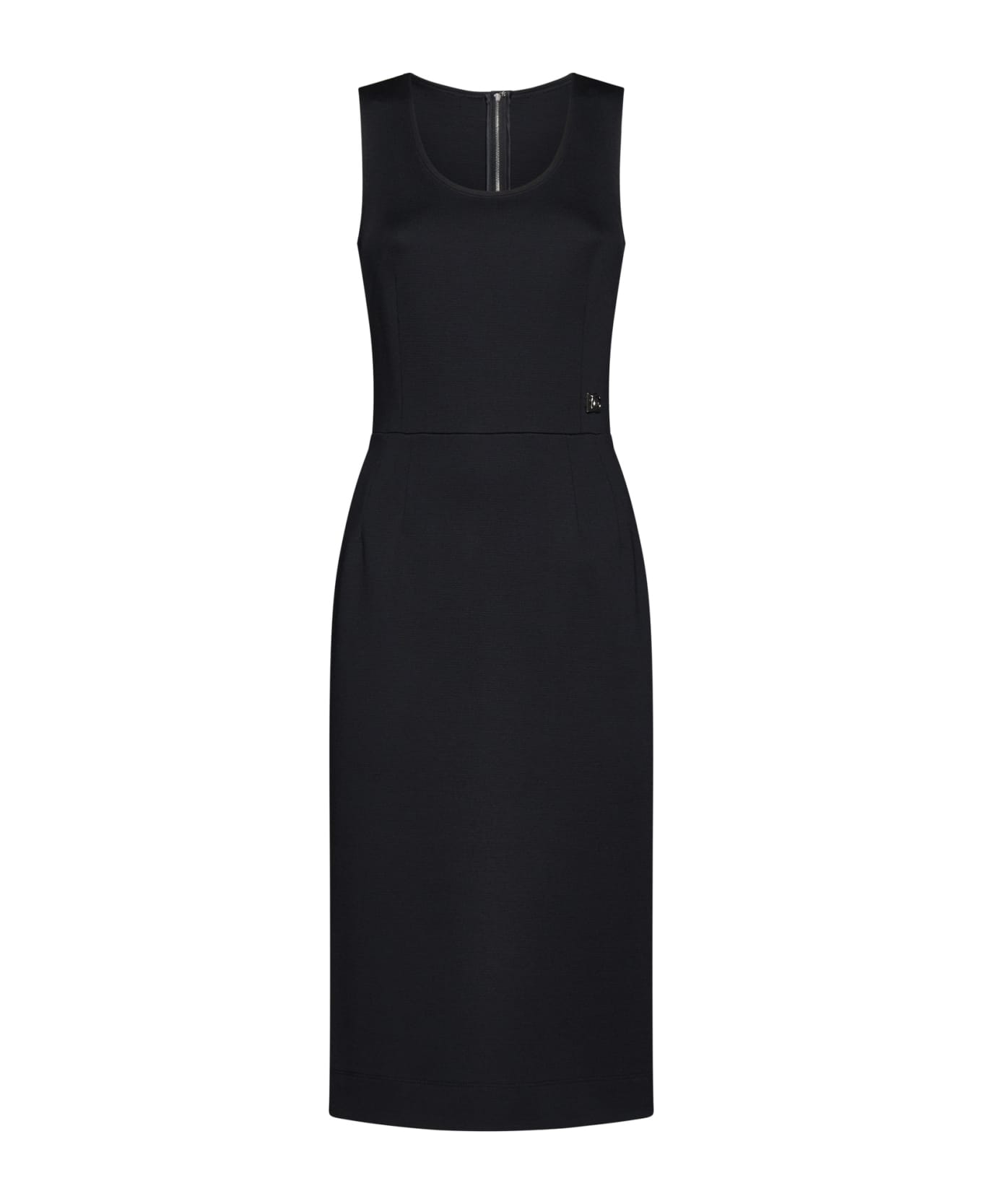 Dolce & Gabbana Sleeveless Midi Dress - Black