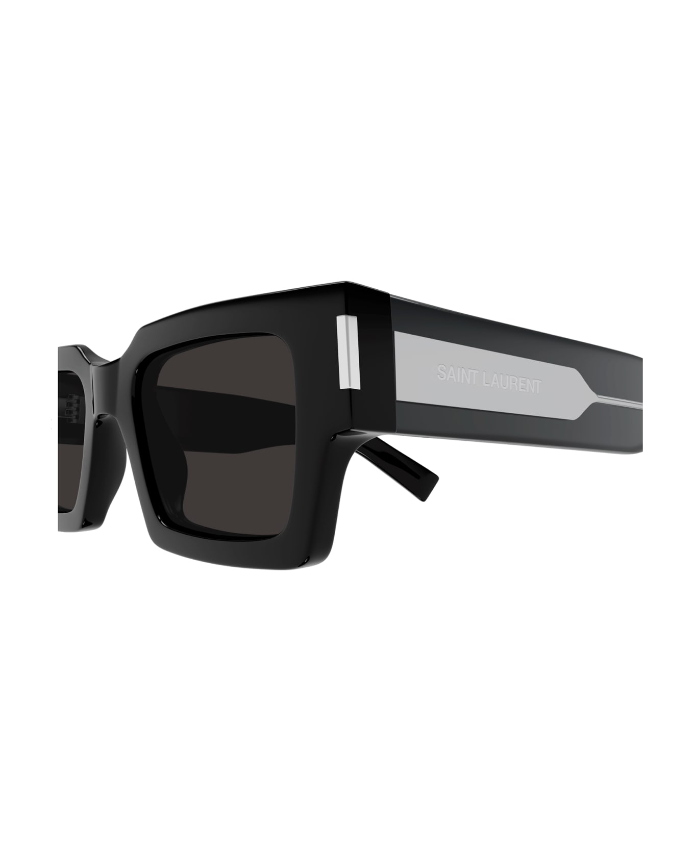 Saint Laurent Eyewear SL 572 Sunglasses - Black Crystal Grey