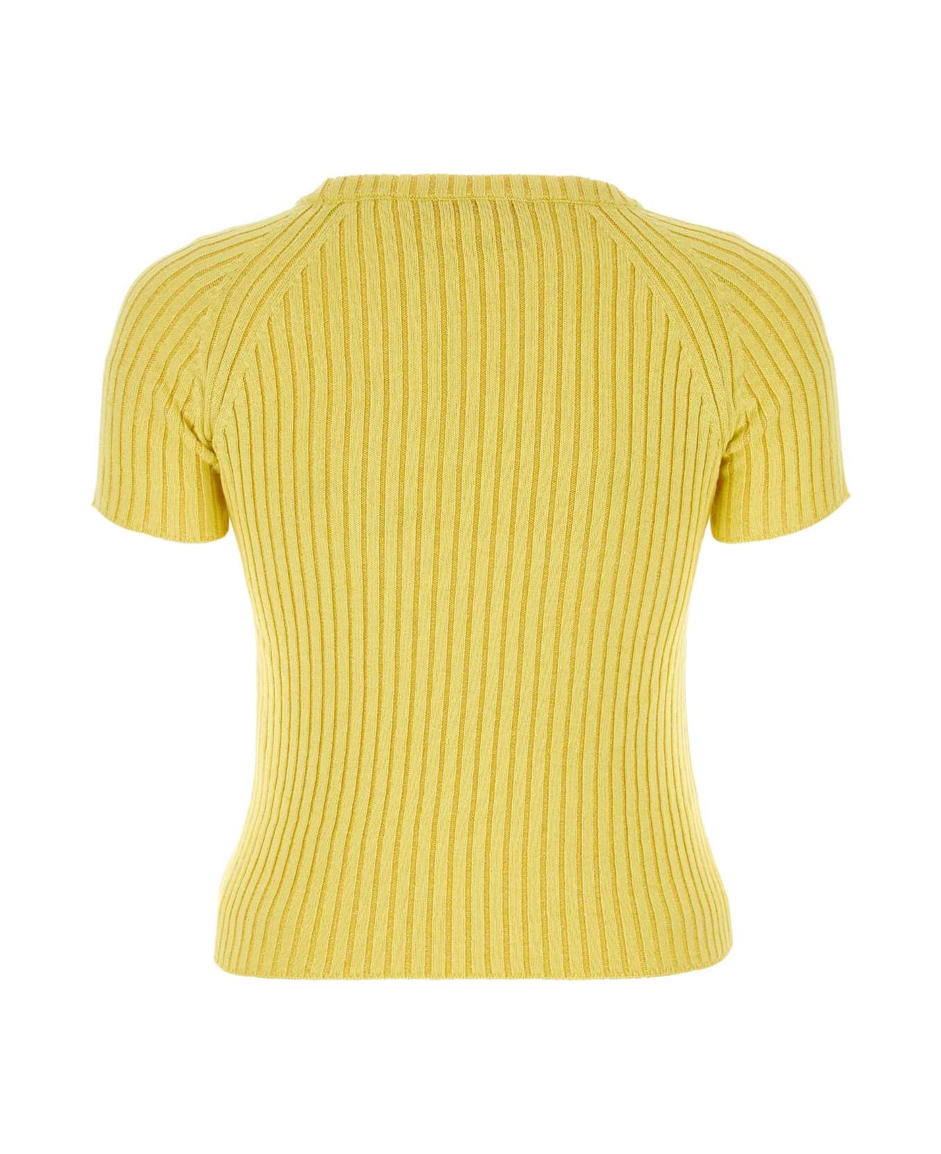 Cormio Pink Cotton Blend Diamond Zolfo Sweater - Yellow フリース