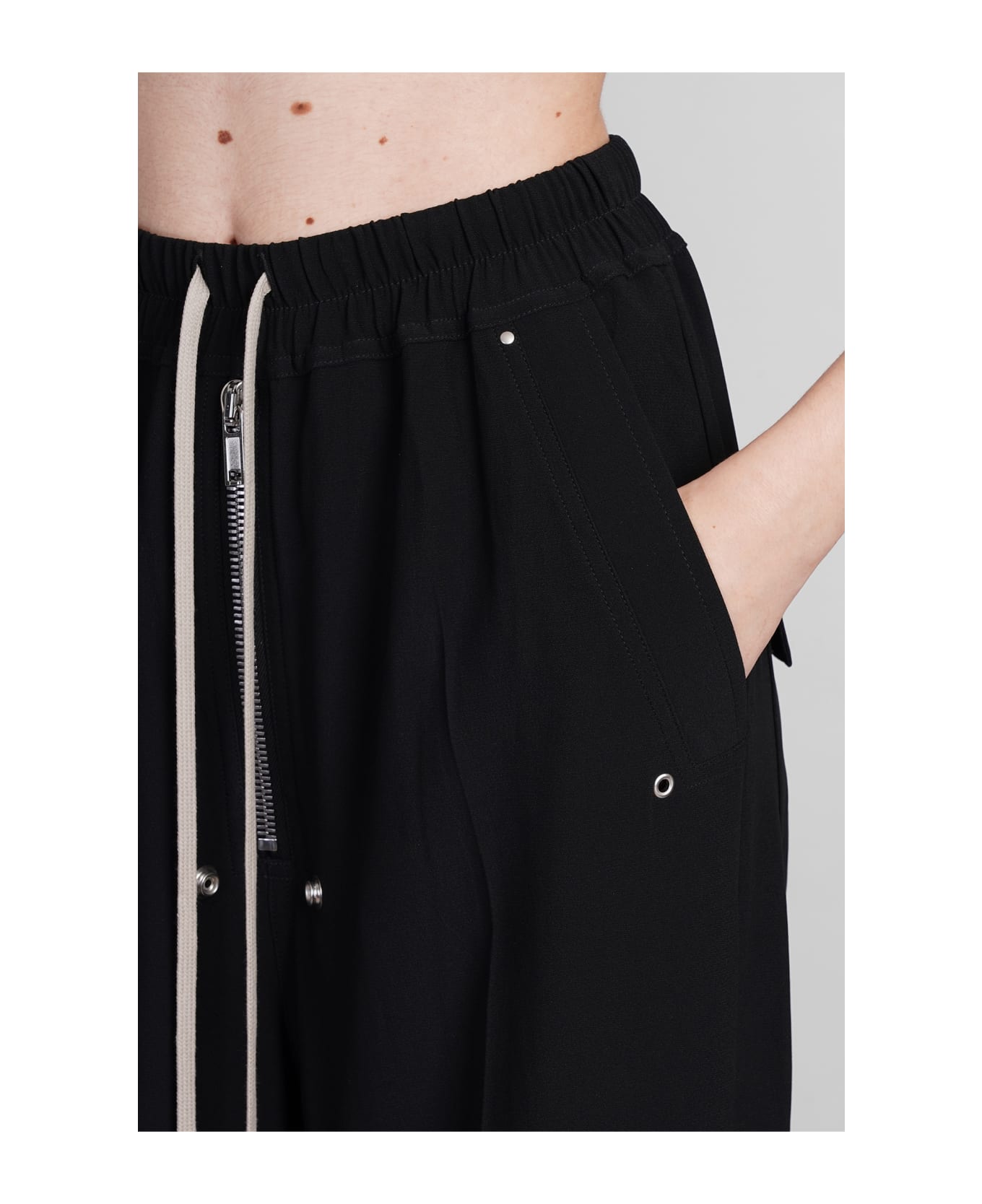 Rick Owens Wide Bela Pants Pants In Black Viscose - black