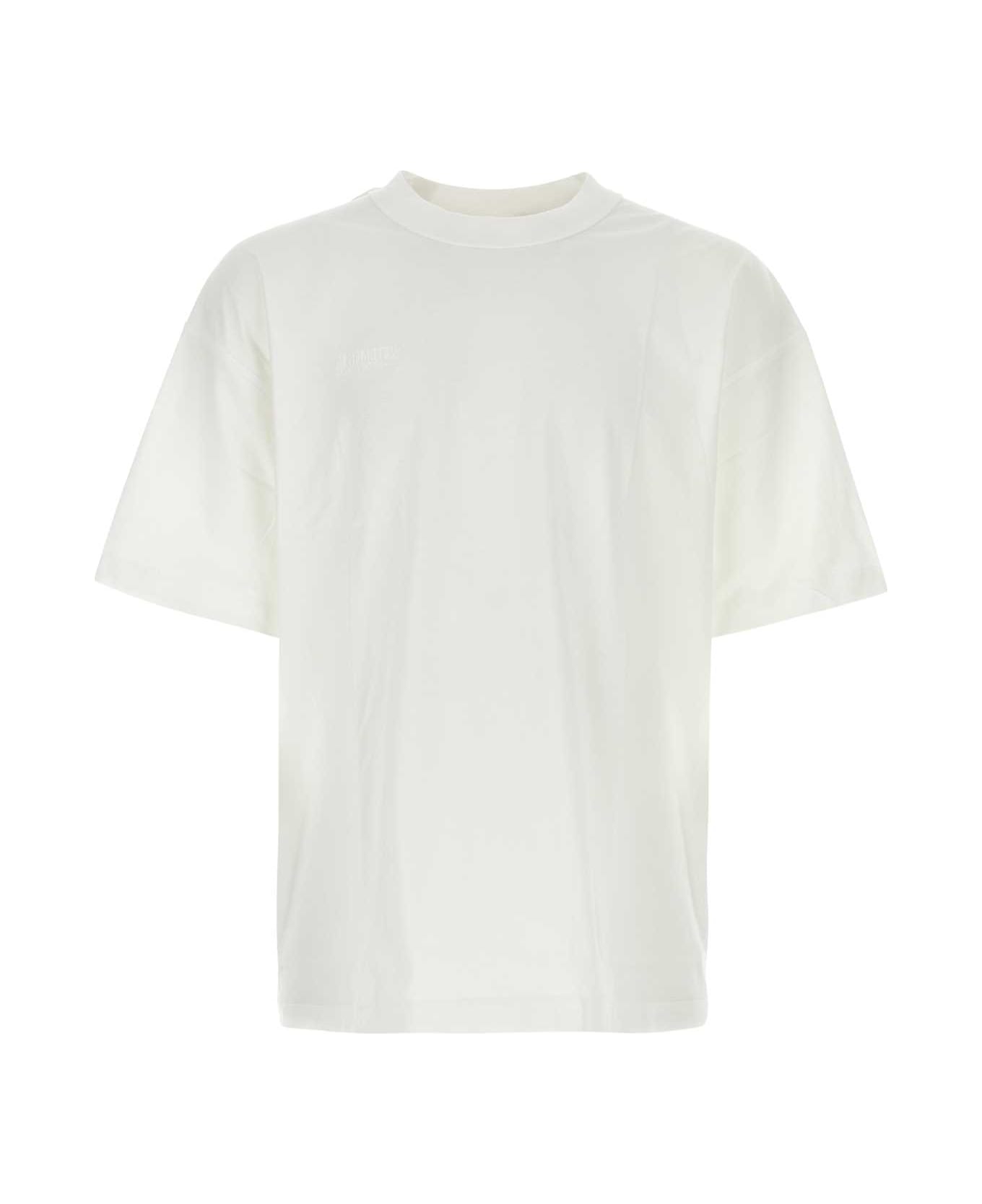 VETEMENTS White Cotton Oversize T-shirt - WHITE シャツ