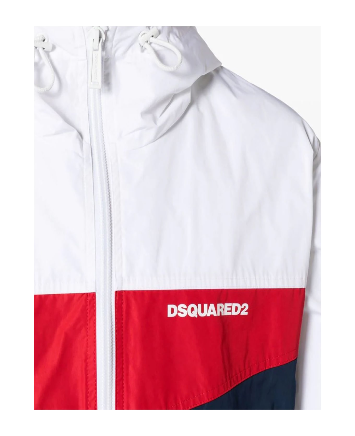 Dsquared2 Icon Printed Hooded Jacket - Bianco