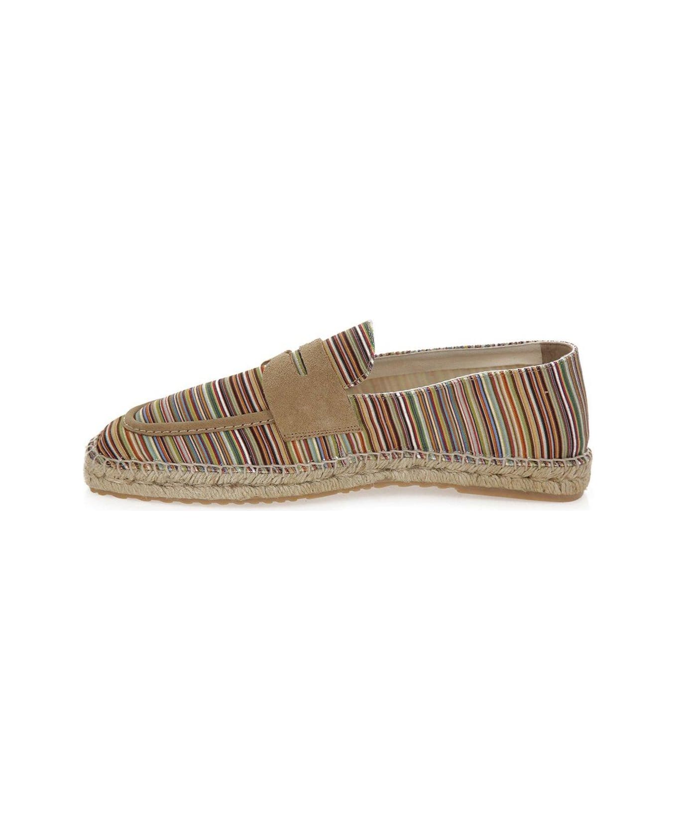 Paul Smith Alvarez Striped Square Toe Espadrilles - MultiColour
