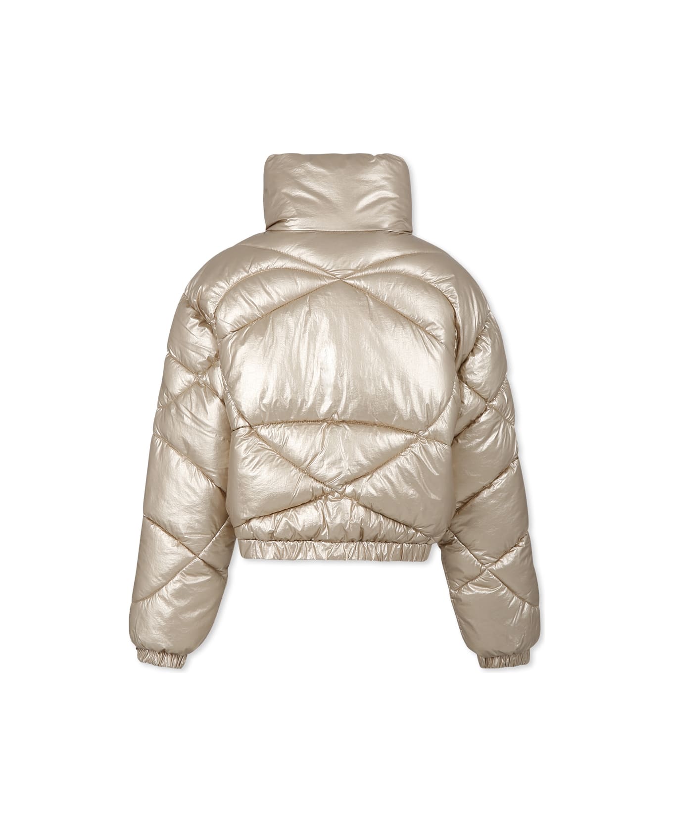 Pinko Gold Down Jacket For Girl - Gold