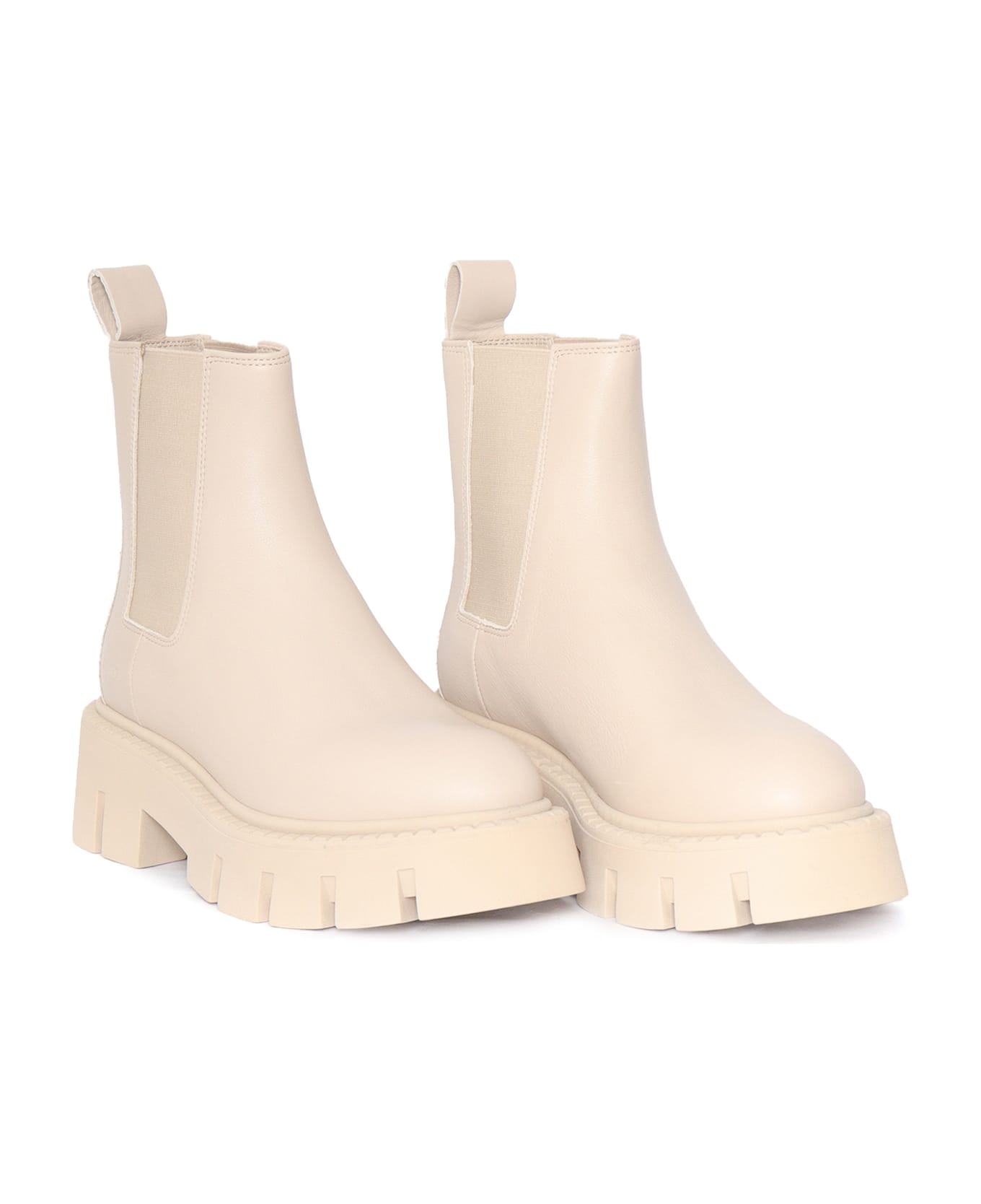 Copenhagen Woman Leather Chelsea Boot - BEIGE