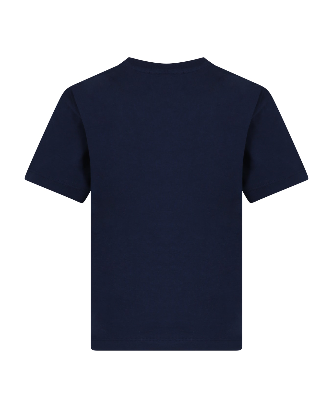 MSGM Blue T-shirt For Kids With Logo - Blue