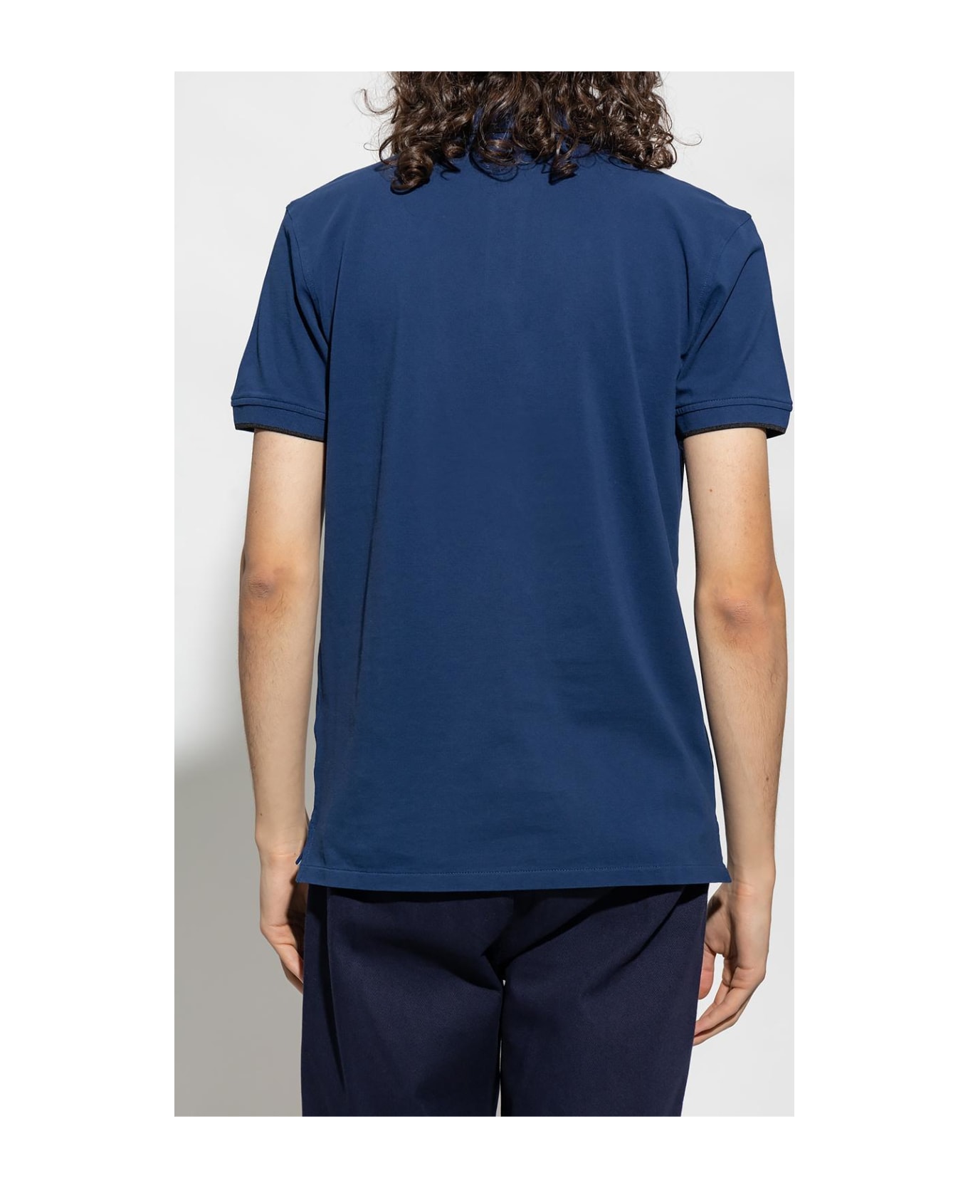 PS by Paul Smith Polo logo-print Shirt With Zebra Motif - Blu aperto