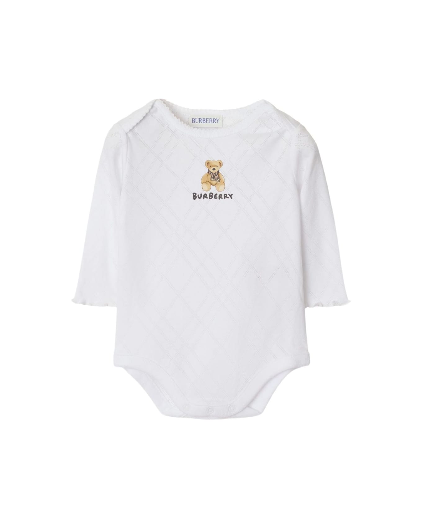 Burberry Kids Thomas Bear Onesie - White