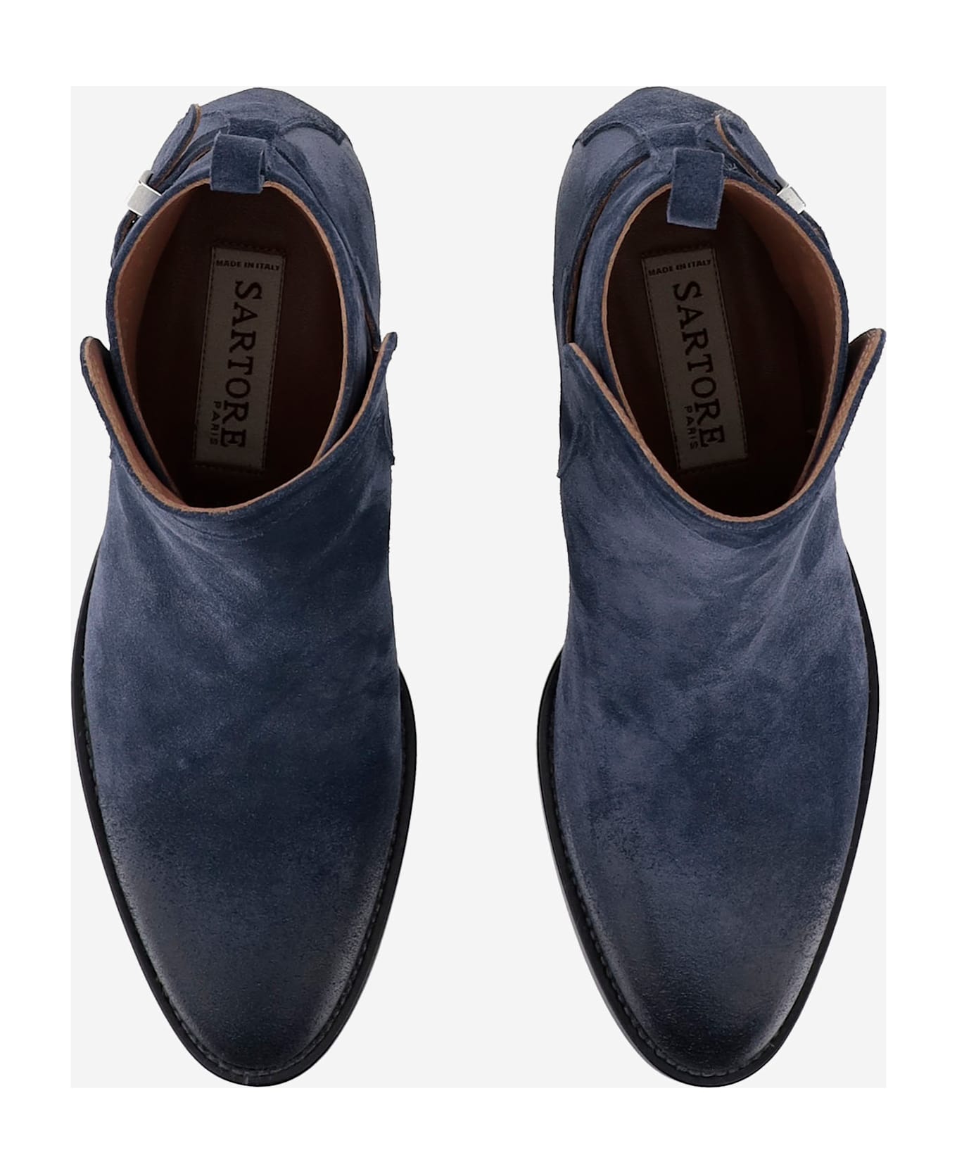 Sartore Suede Ankle Boots - Blue