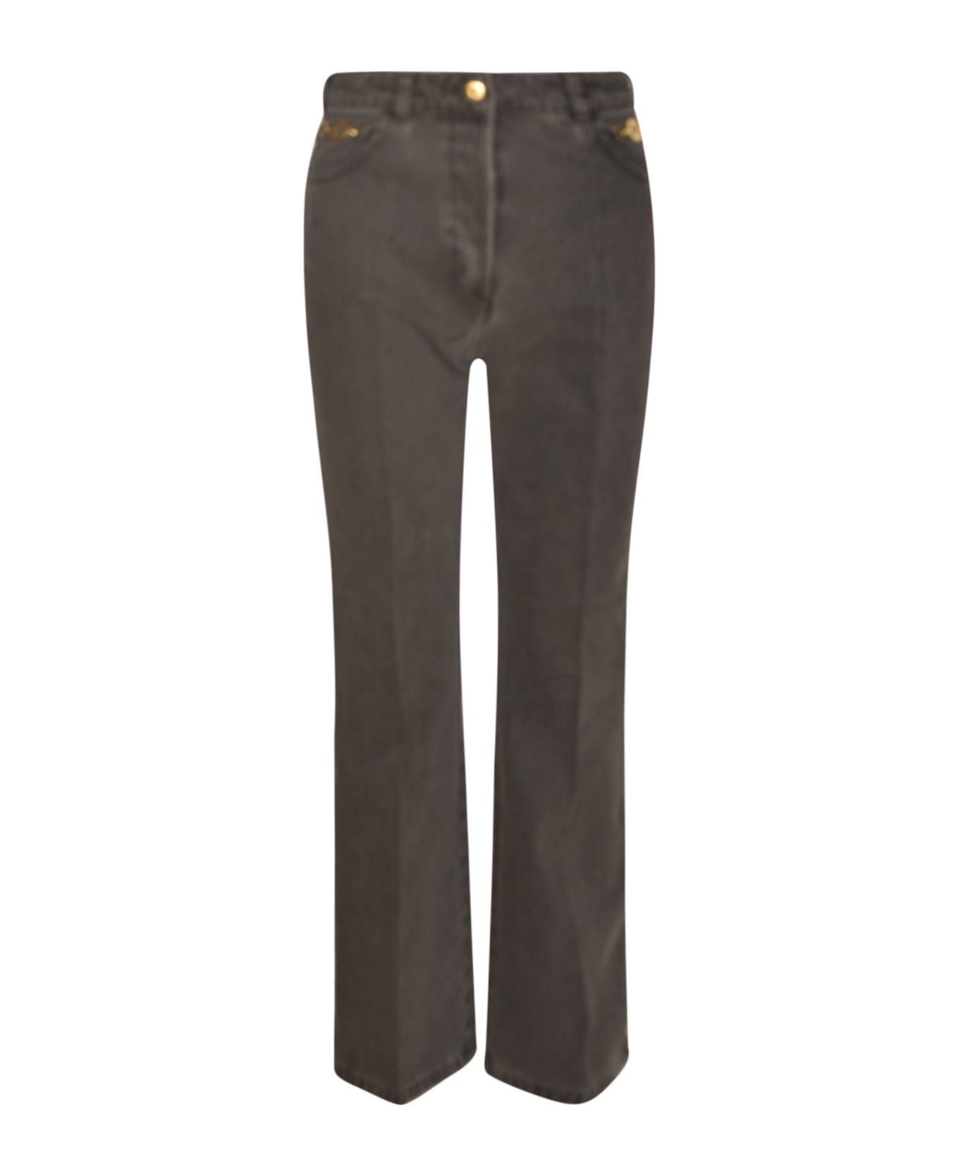 Patou Button Fitted Jeans - Anthracite