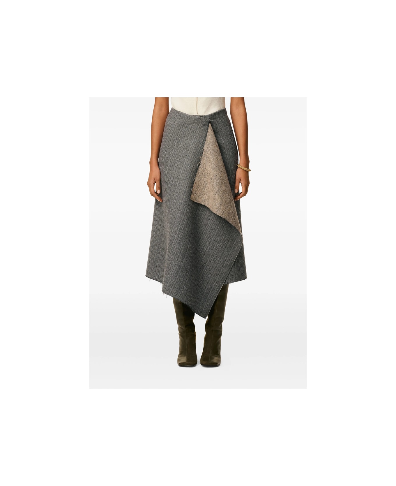 Ami Alexandre Mattiussi Skirt - GREY/NEUTRALS