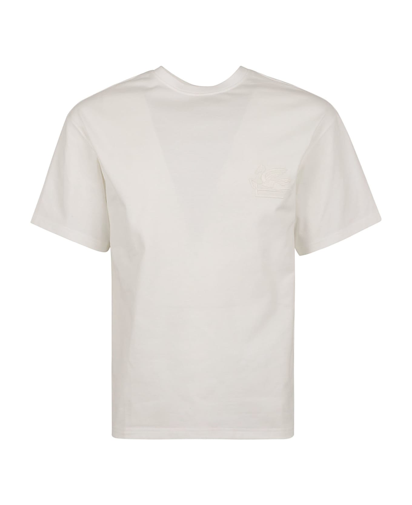 Etro Chest Logo Embroidered T-shirt - White