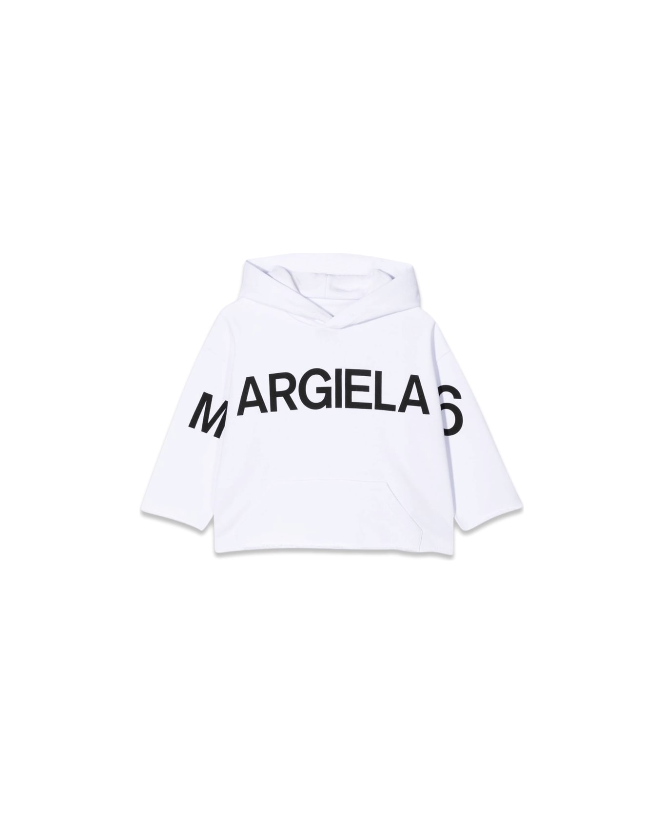 MM6 Maison Margiela Sweatshirt Logo And Wide Neck Standing - WHITE ニットウェア＆スウェットシャツ