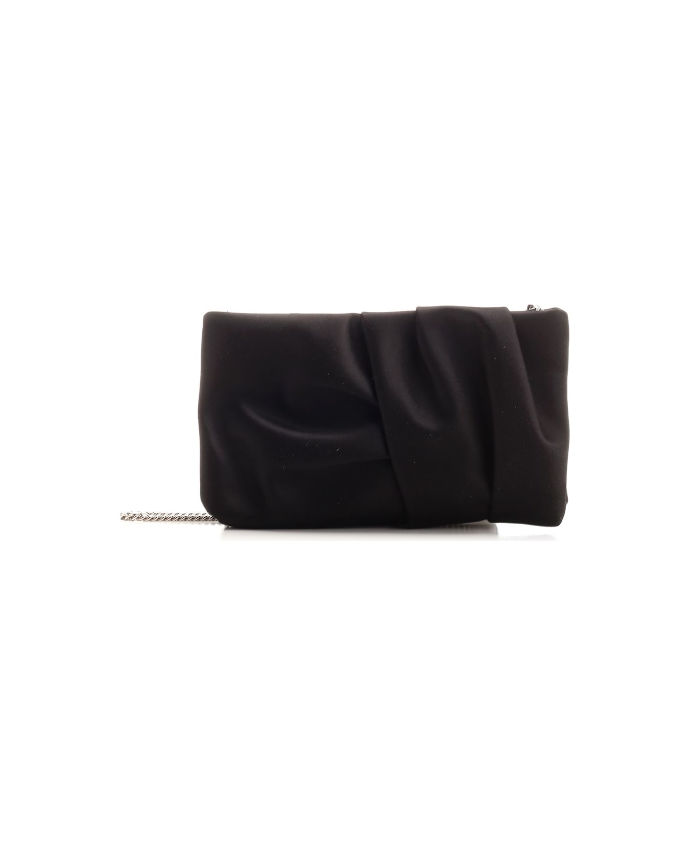 Jimmy Choo Black Satin Clutch - Black