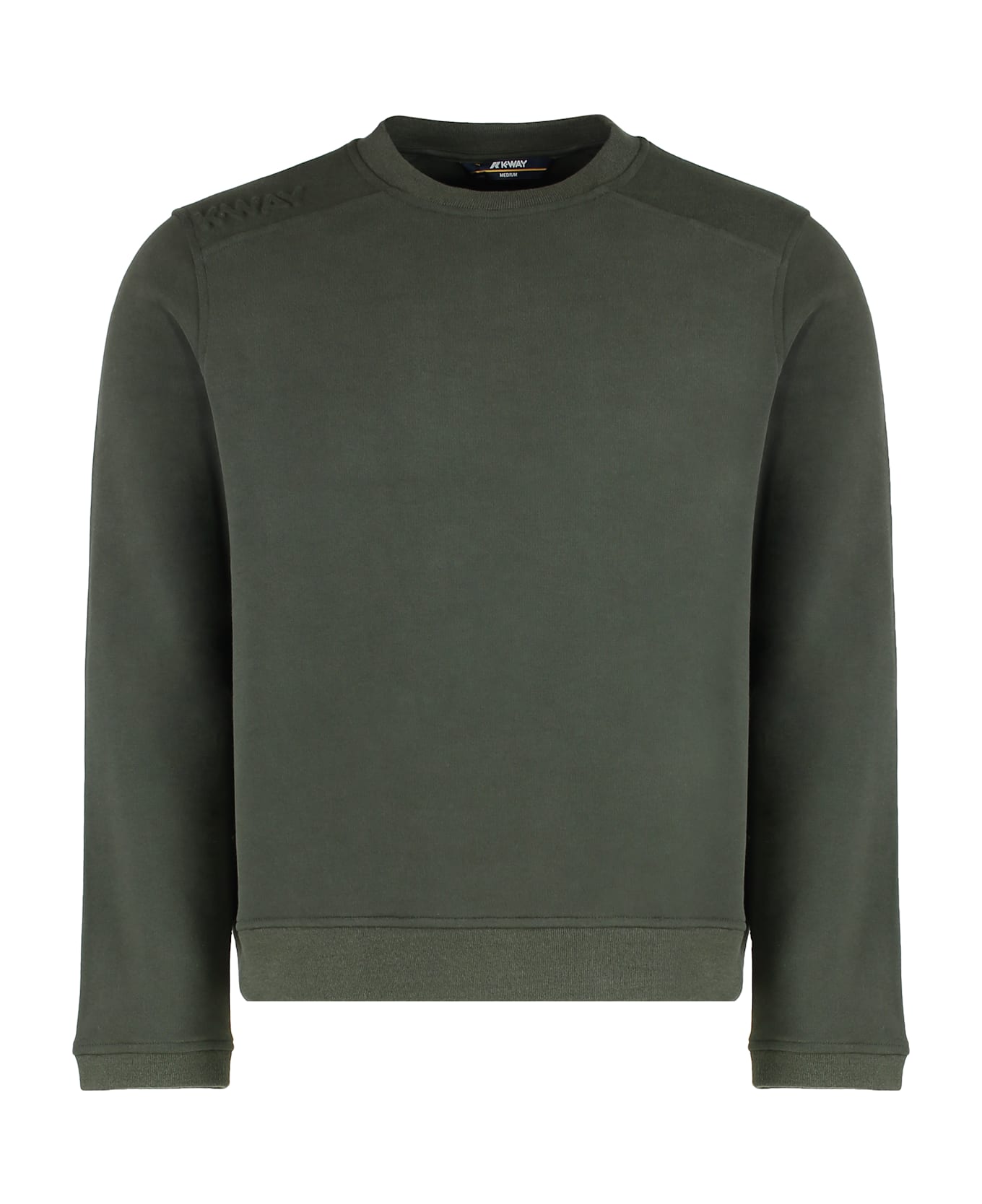 K-Way Sweater With A Round Neck Perruel In Cotton And Cashmere. - green