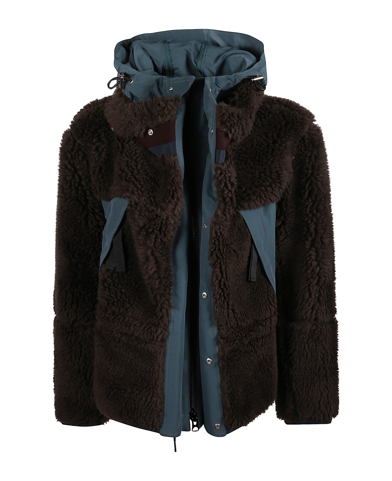 Sacai Multi-material Jacket - Brown