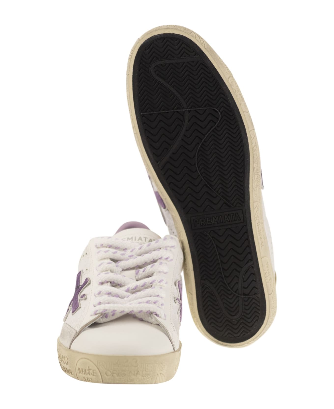 Premiata Steven-d - Sneakers - White/purple スニーカー