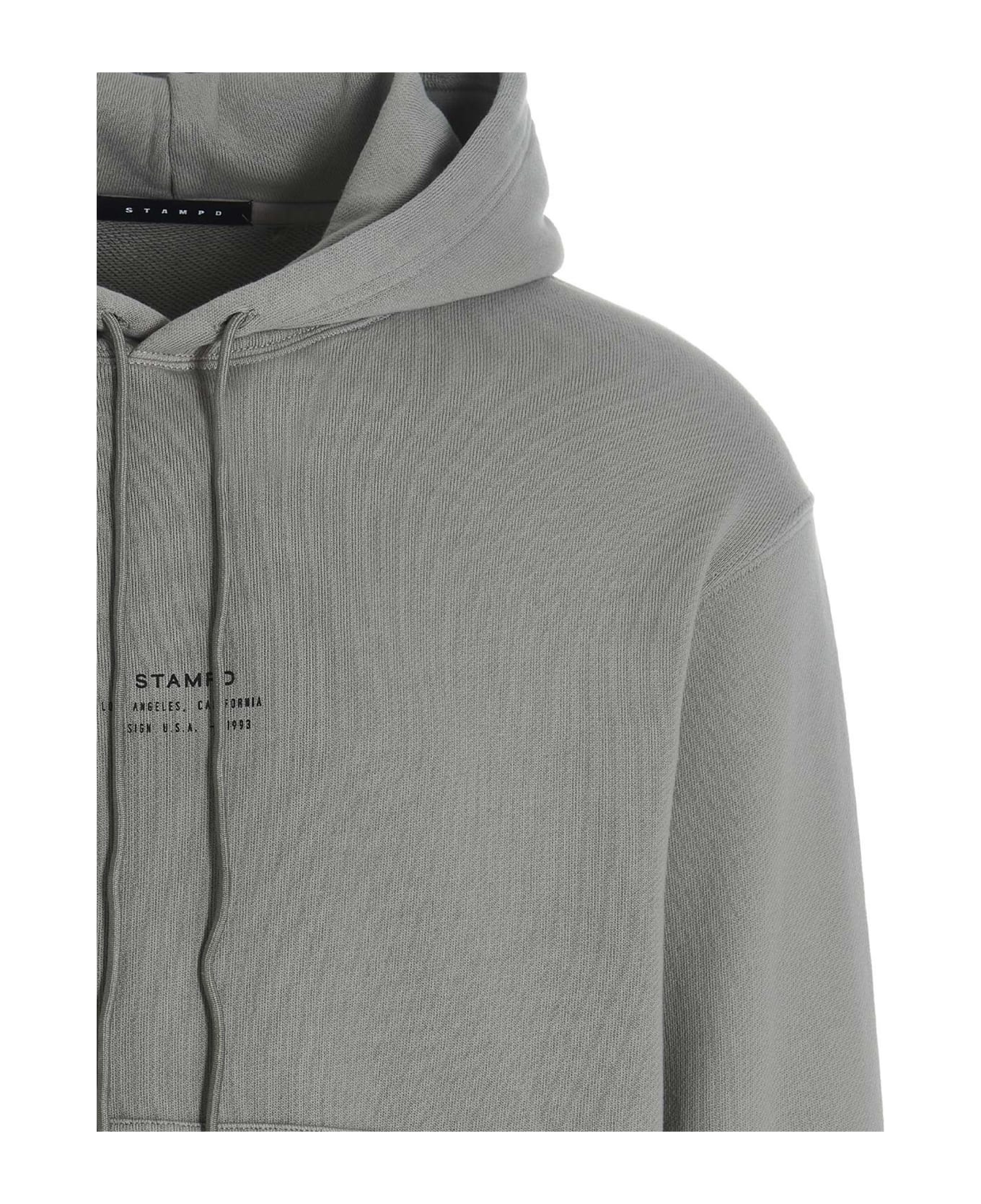 Stampd 'classic Stack Logo' Hoodie - Gray