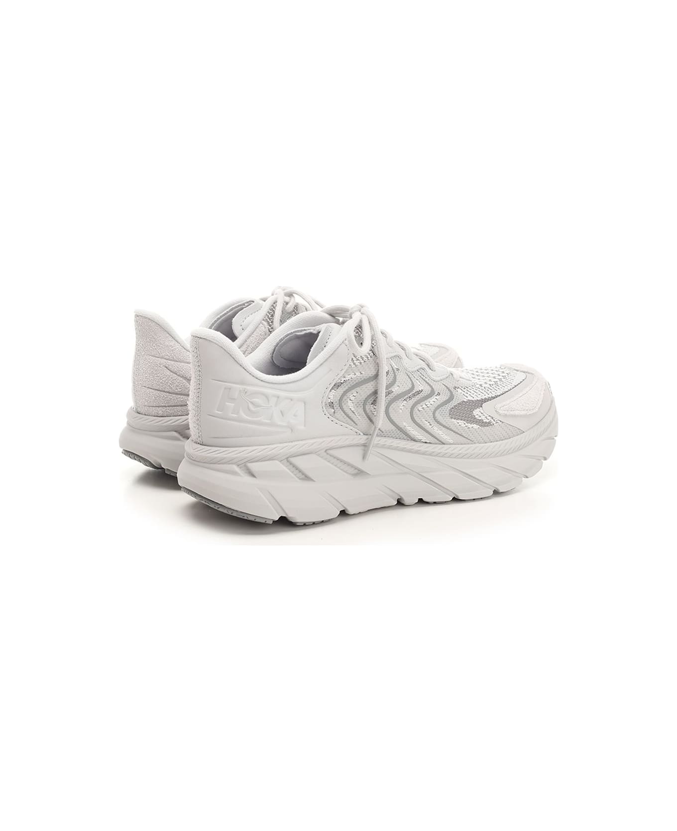 Hoka Light Grey "clifton 9" Sneakers - Grey