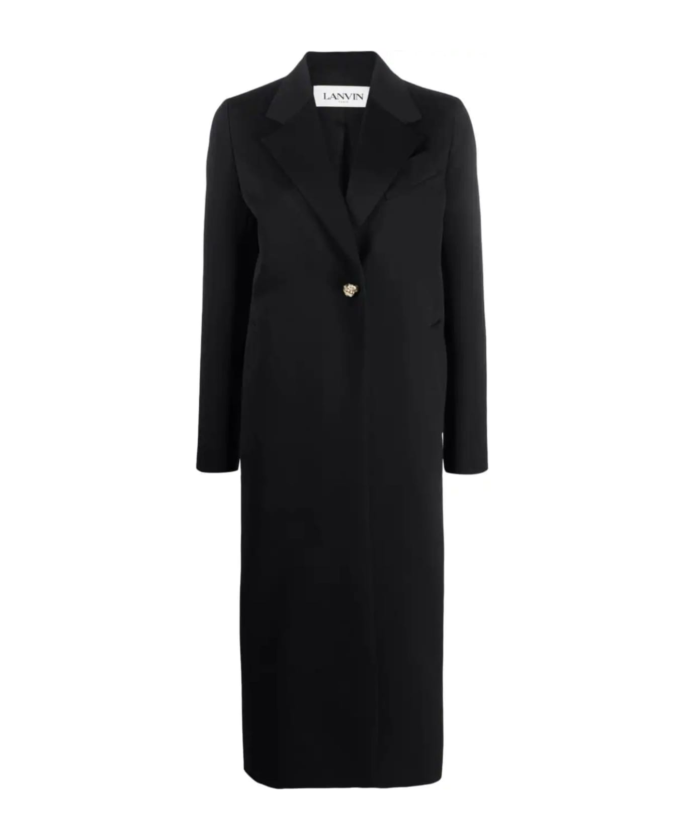 Lanvin Black Single-breasted Tailored Coat - Black コート