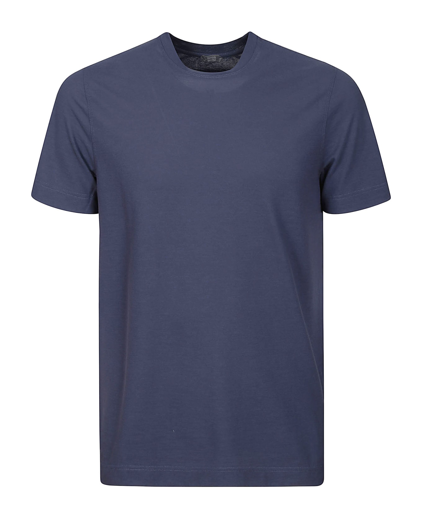 Zanone Tshirt Ice Cotton - Blue Niagara シャツ