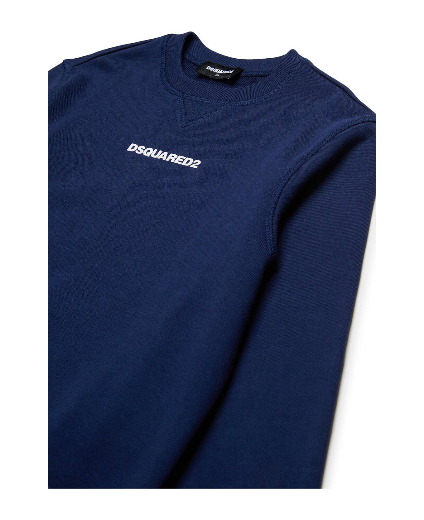 Dsquared2 Logo Detailed Crewneck Sweatshirt - Blue