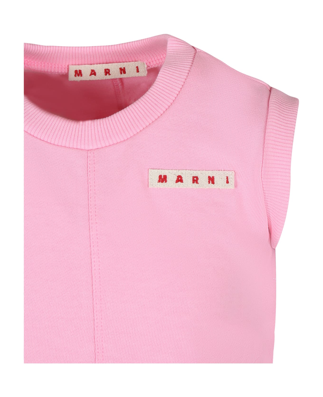 Marni Pink Top Gor Girl With Logo - Pink トップス