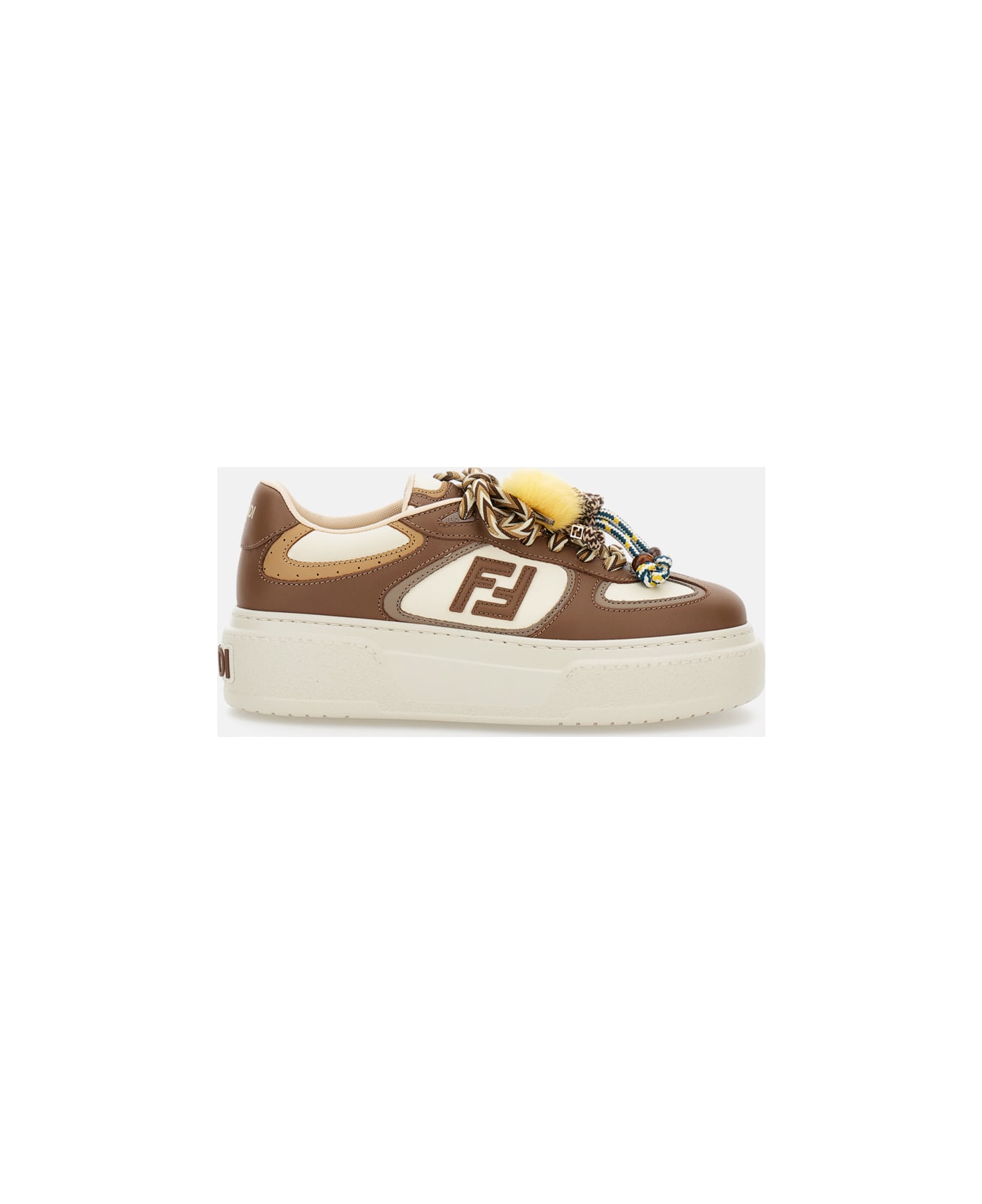 Fendi Sneakers With Charms - Brown