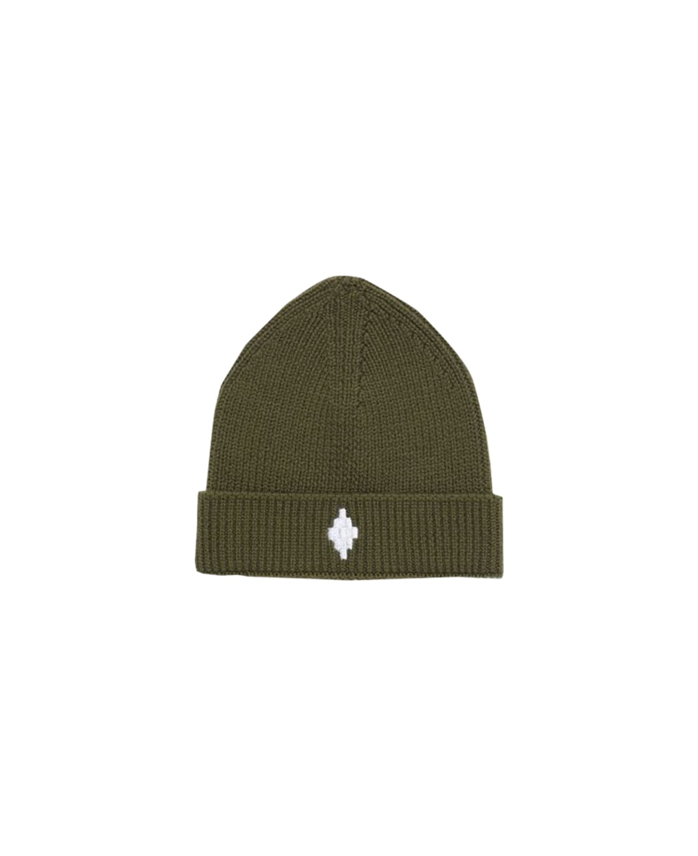 Marcelo Burlon Logo Cross Beanie - GREEN