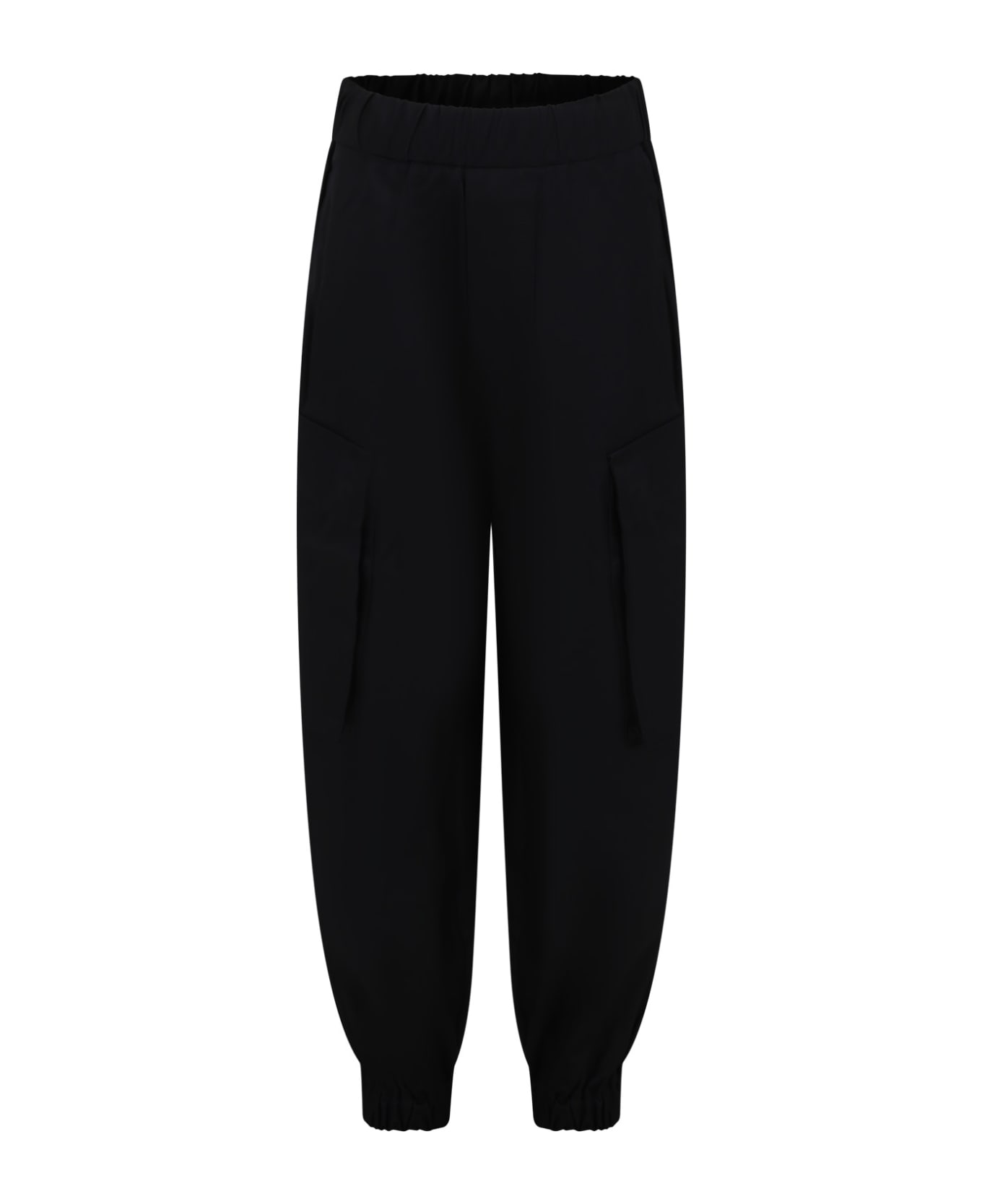 MM6 Maison Margiela Black Trousers For Kids With Logo