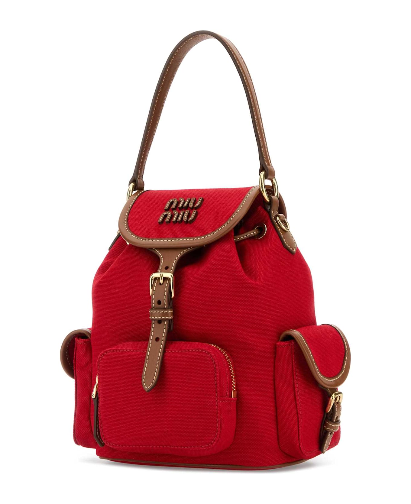 Miu Miu Red Canvas Backpack - ROSSOBRANDY