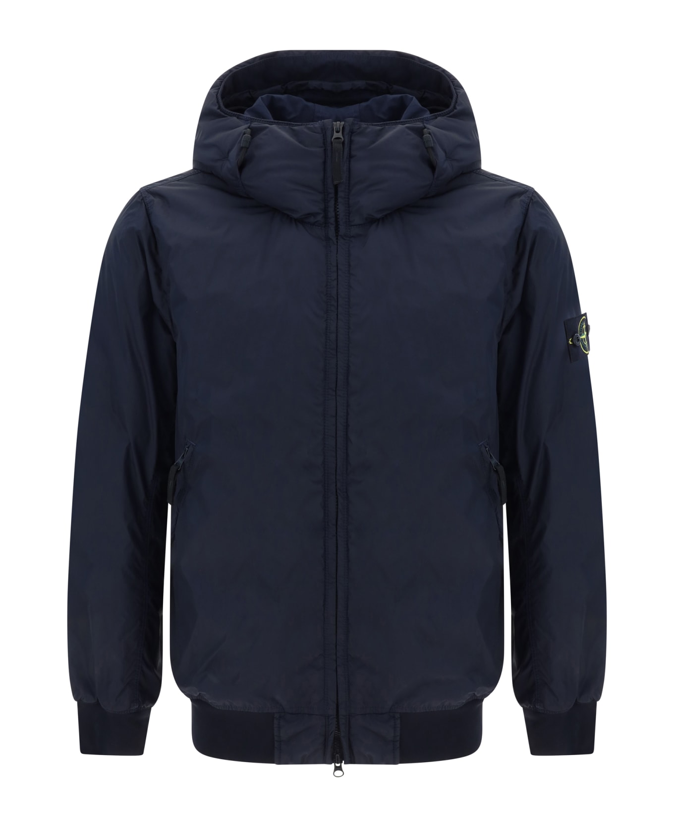 Stone Island Hooded Down Jacket - Navy Blue