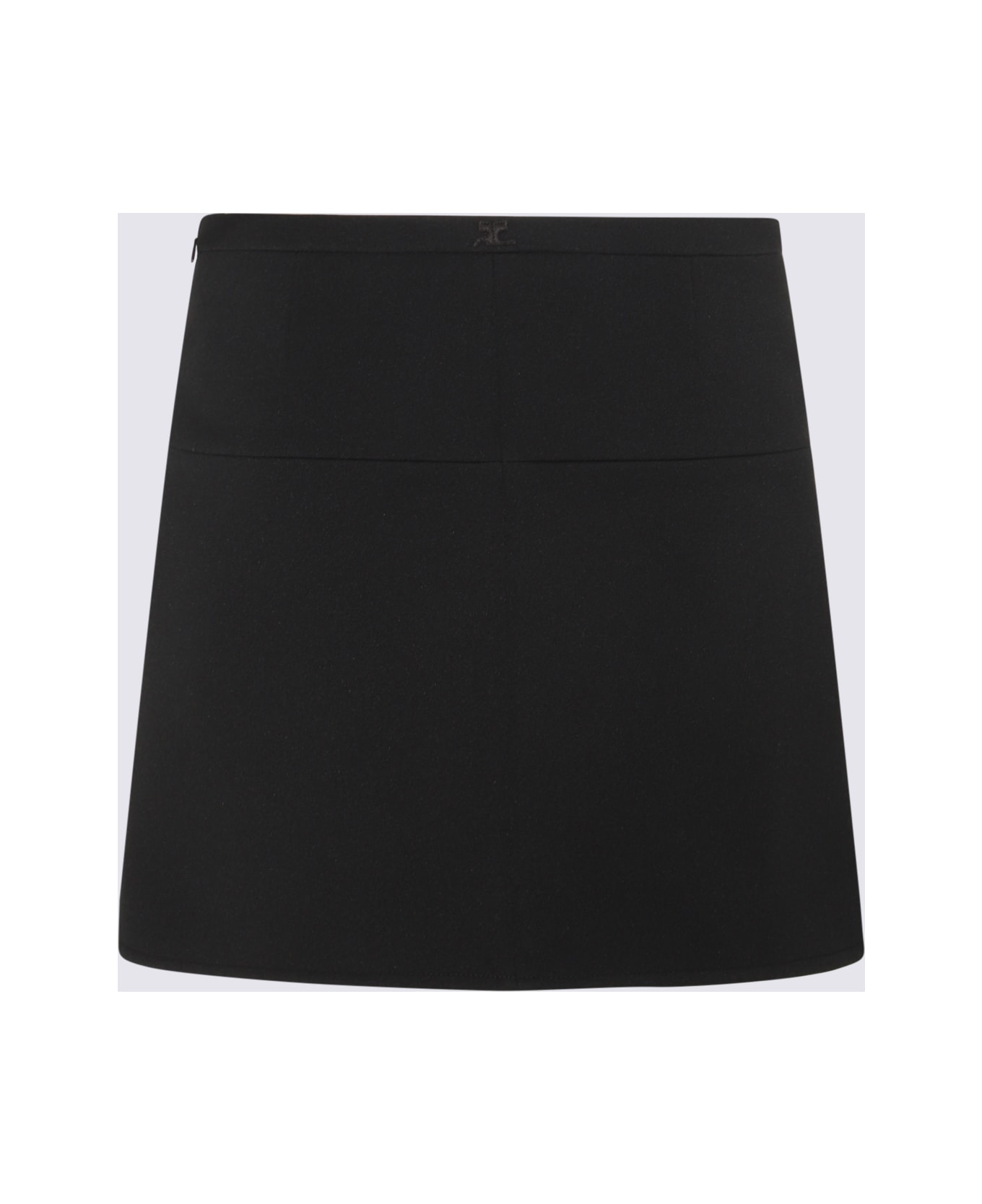 Courrèges Black Mini Skirt - Black