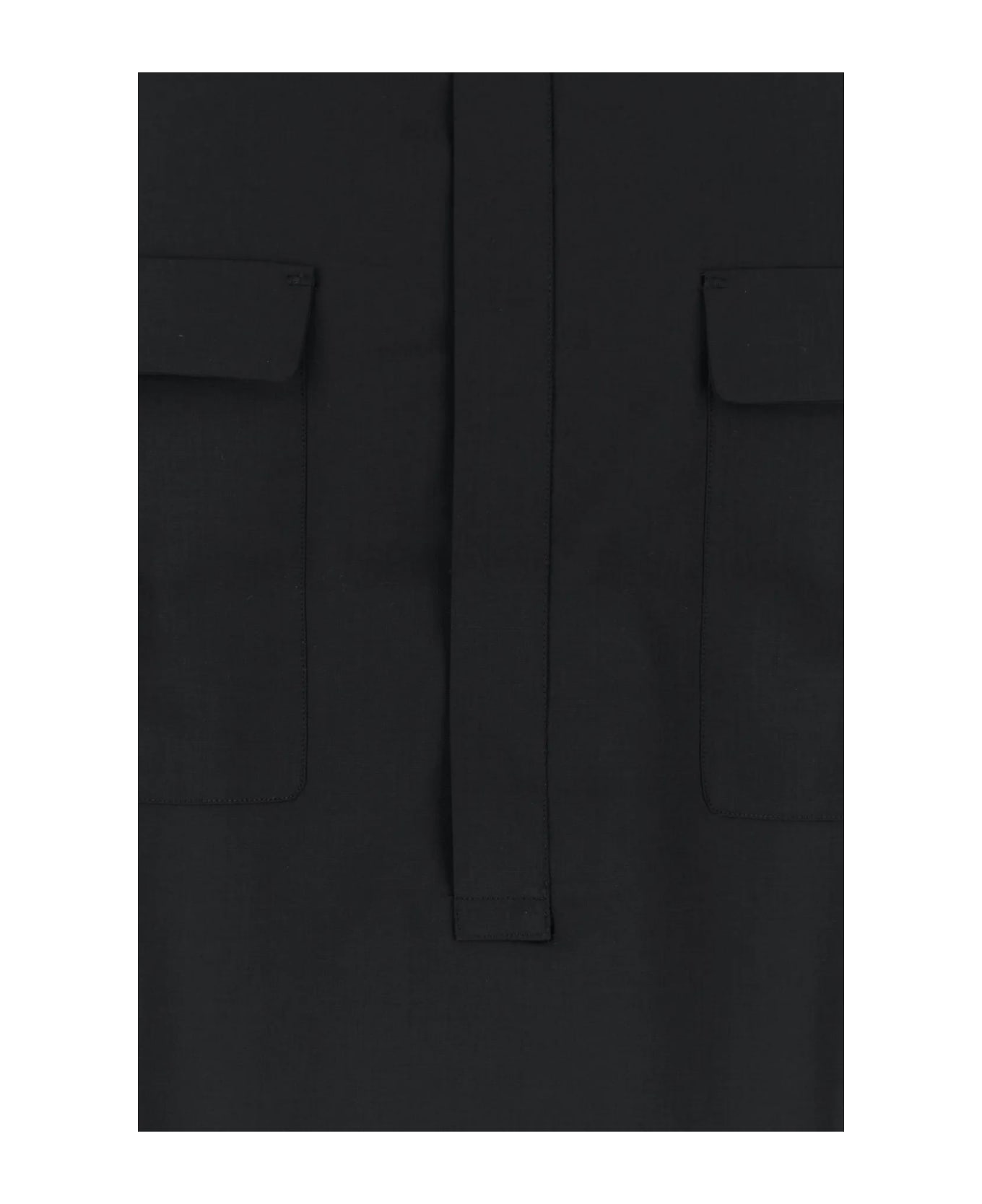 PT01 Black Wool Shirt - Black
