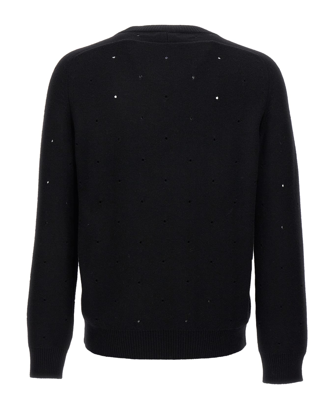 Saint Laurent Openwork Sweater - Black ニットウェア