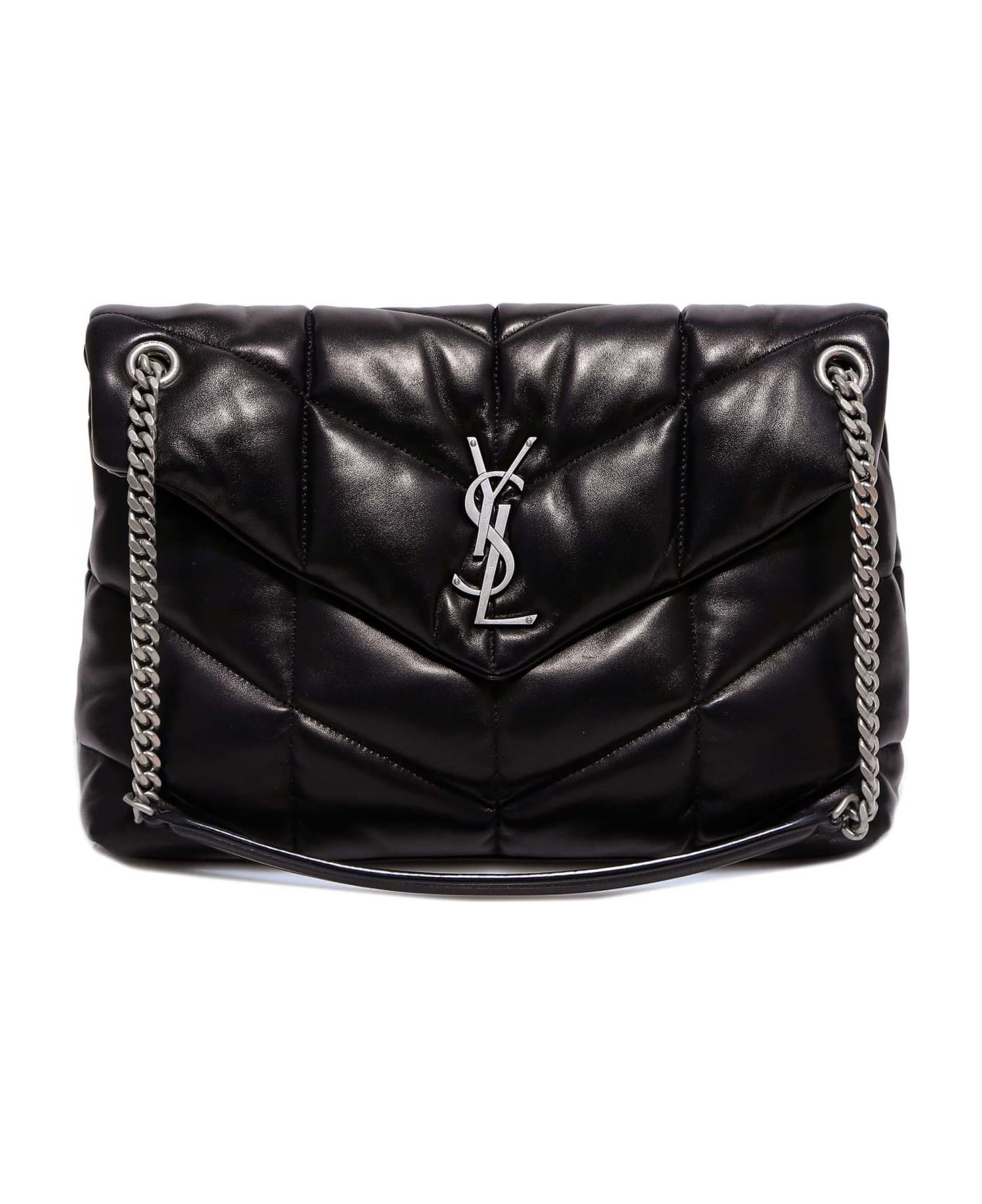 Saint Laurent Loulou Puffer Shoulder Bag - Nero