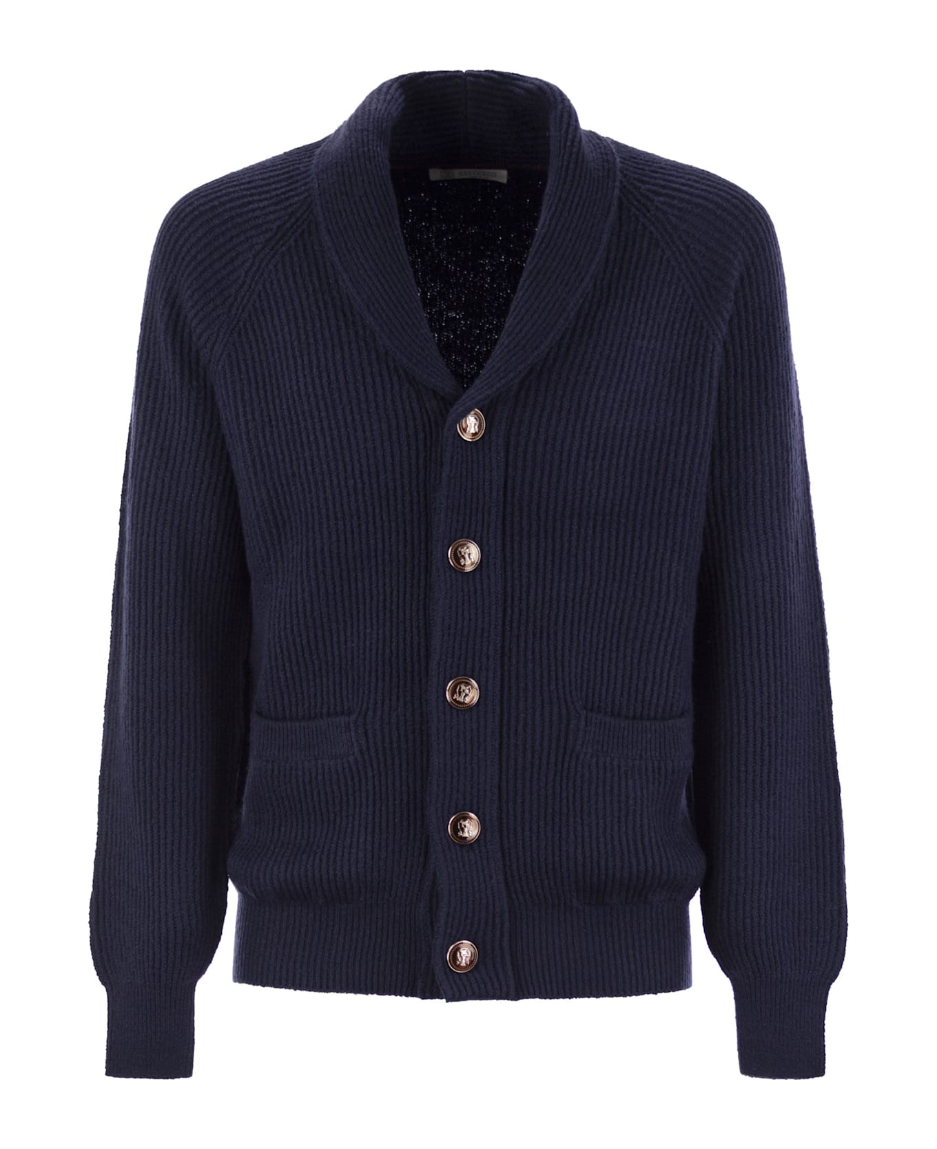 Brunello Cucinelli Shawl Neck Cardigan - Navy