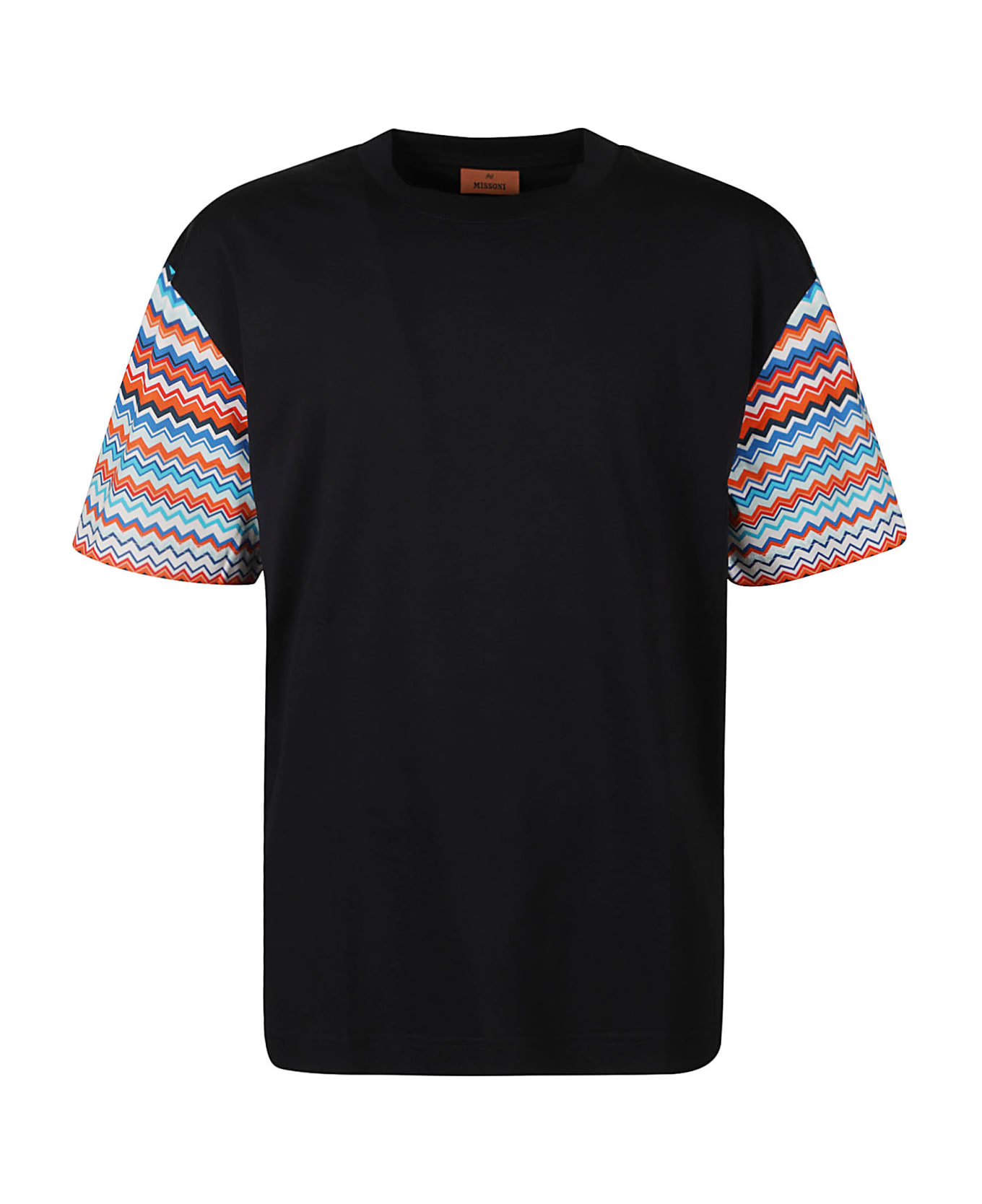 Missoni Stripe Sleeve T-shirt - navy base/red
