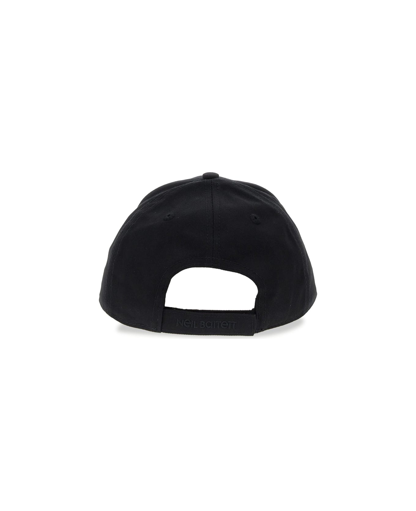 Neil Barrett Baseball Hat With Logo - BLACK