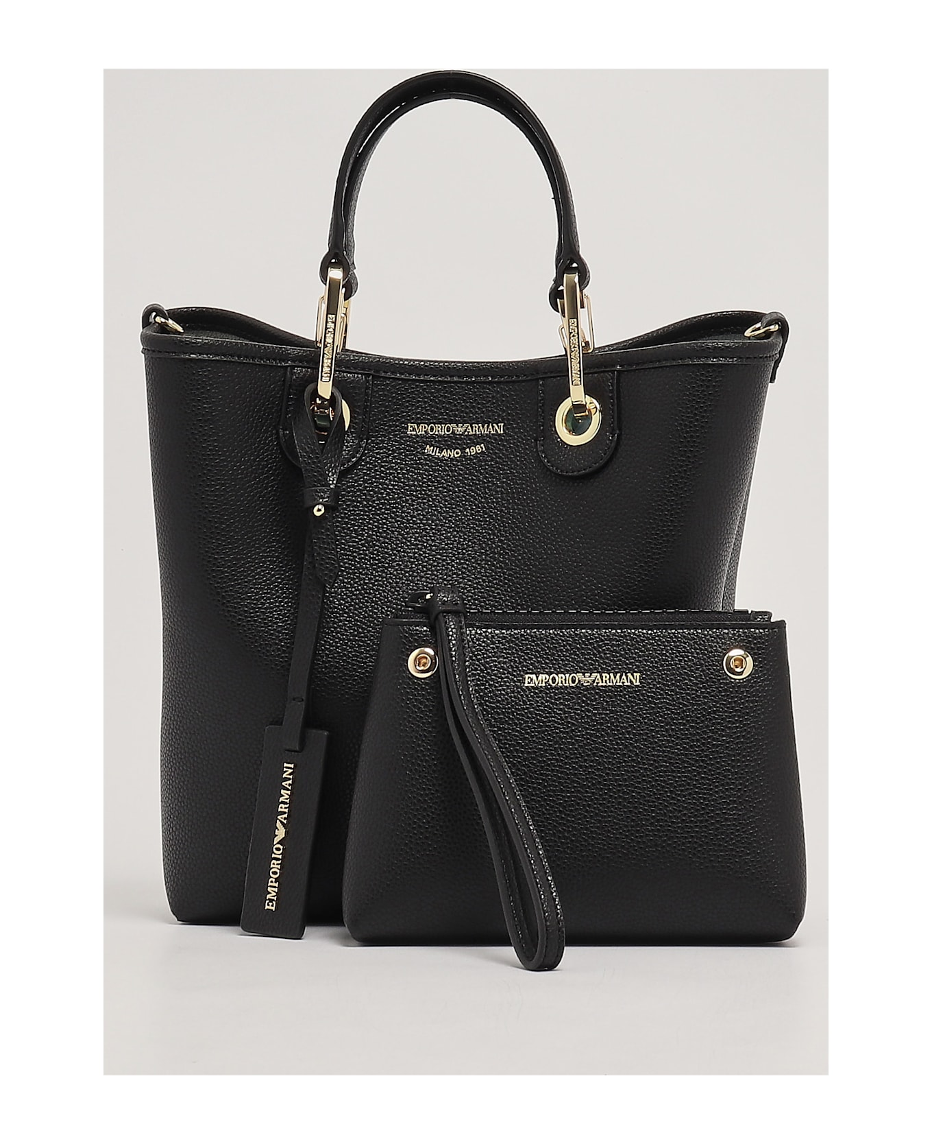 Emporio Armani Shopper Bag - NERO-SILVER