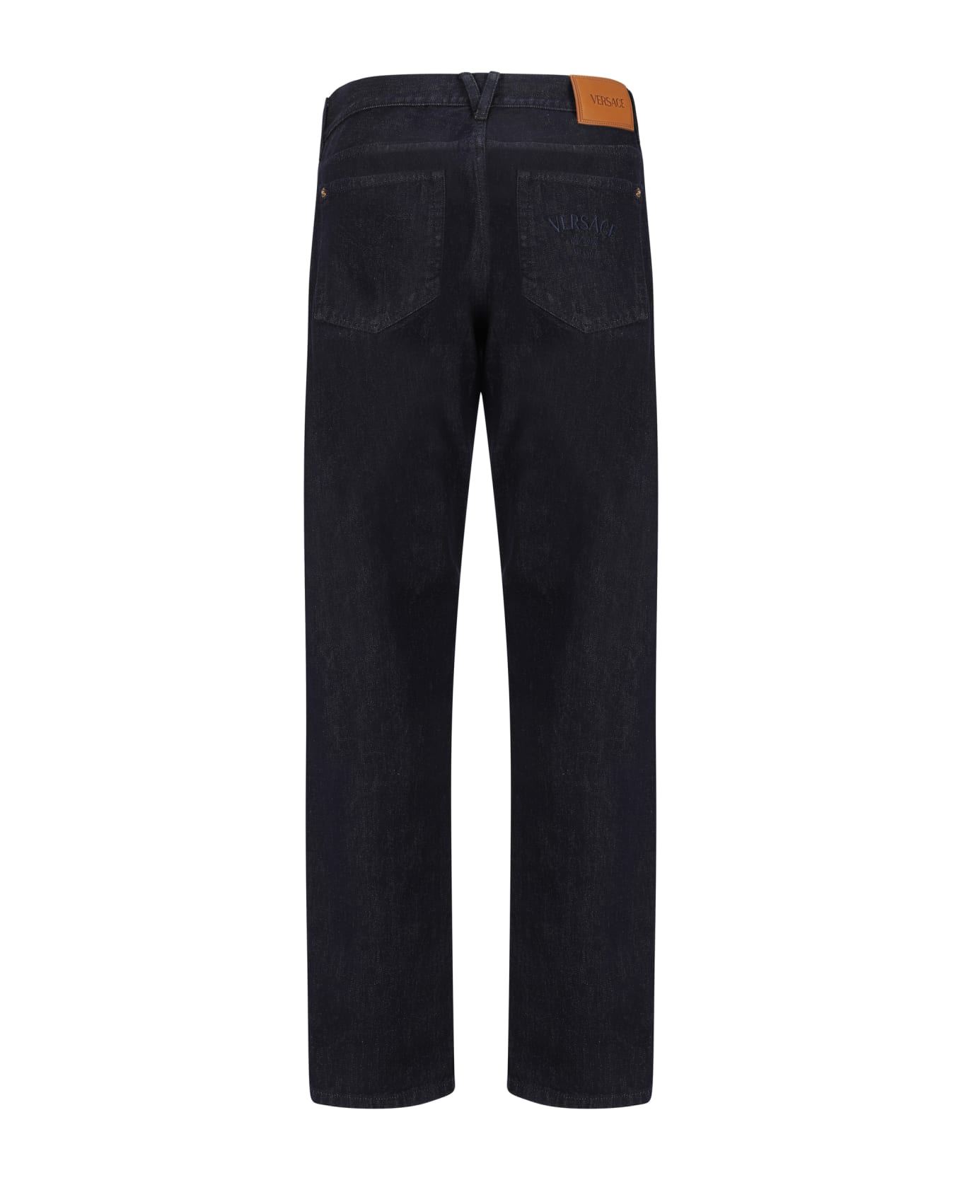 Versace 5-pocket Straight-leg Jeans - Dark Blue