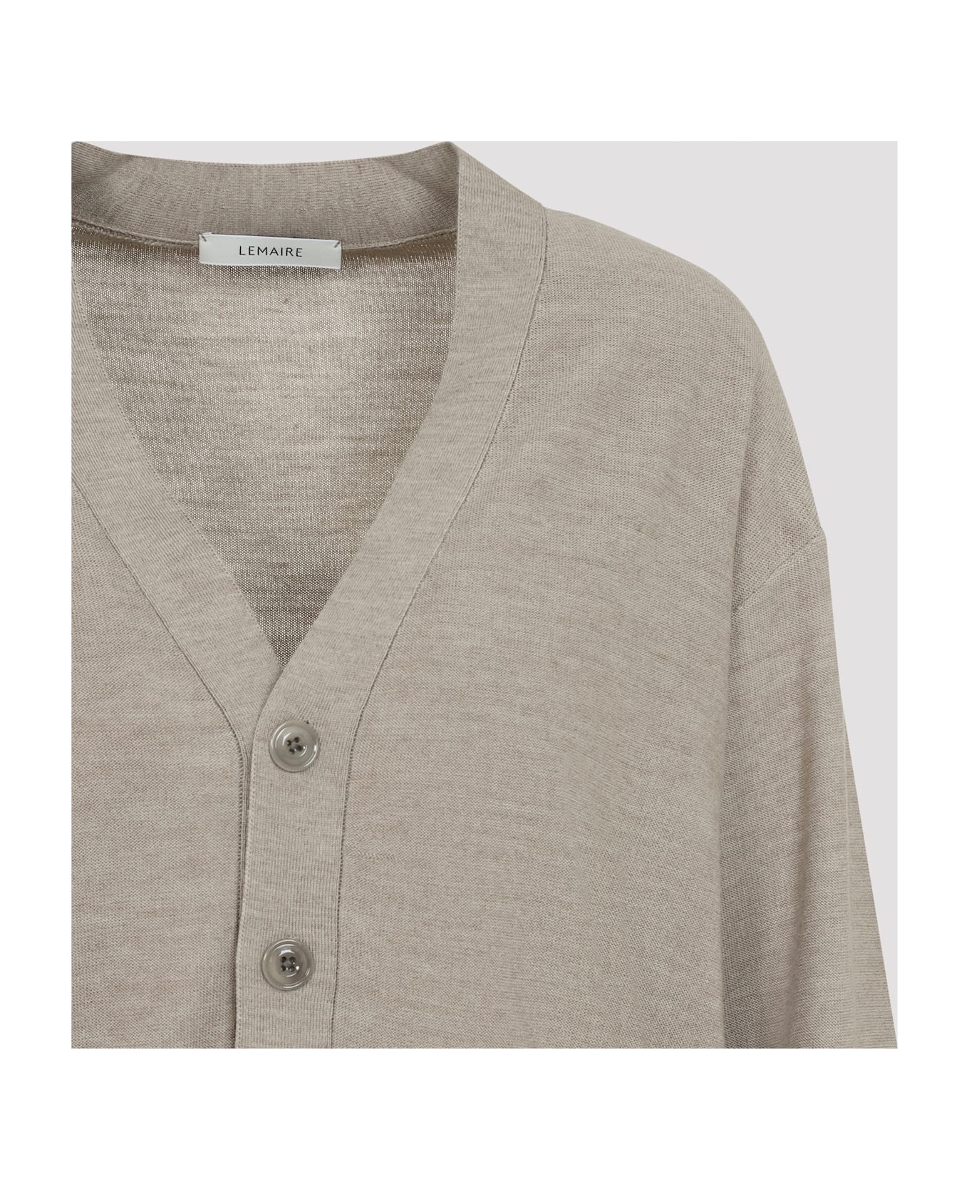 Lemaire Relaxed Twisted Cardigan - Light Taupe