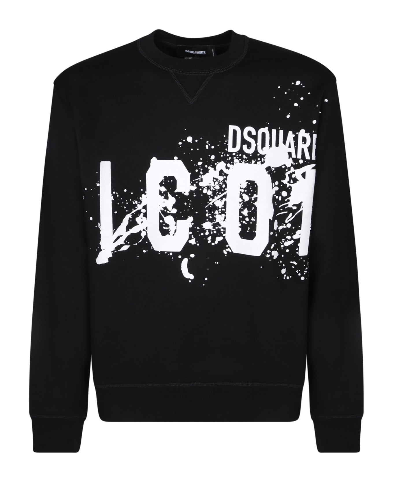 Dsquared2 Logo Printed Crewneck Sweatshirt - Black フリース