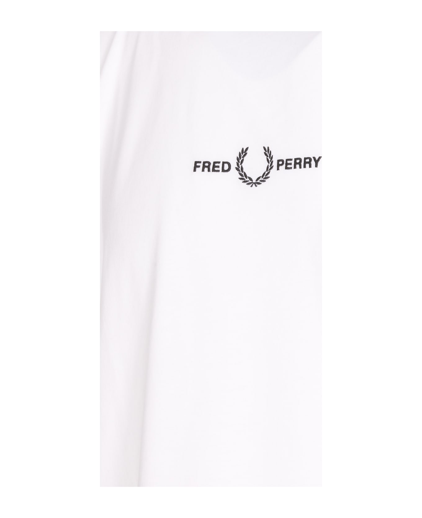Fred Perry Embroidered Logo T-shirt - White シャツ