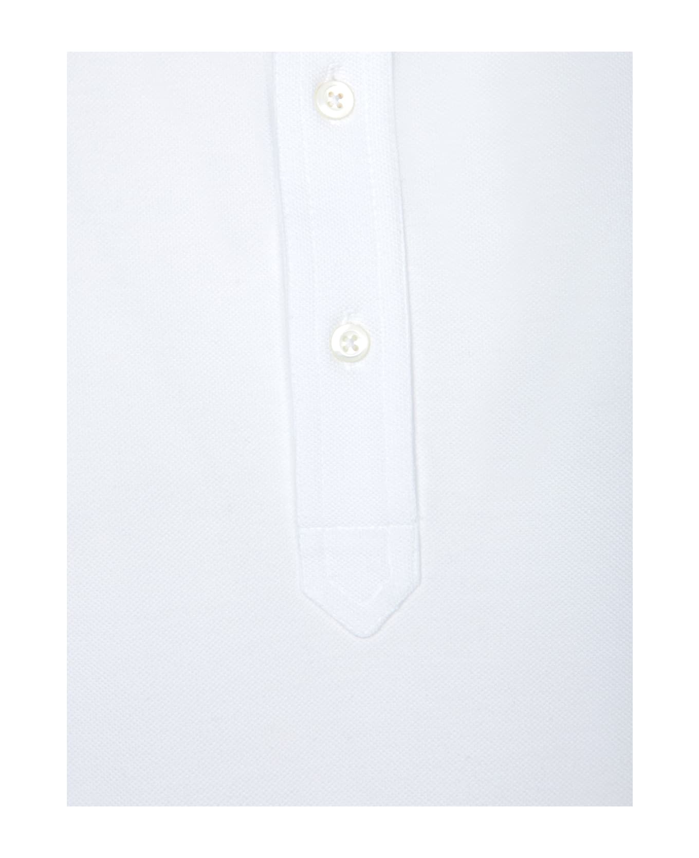 Brunello Cucinelli White Piquã© Polo Shirt - White