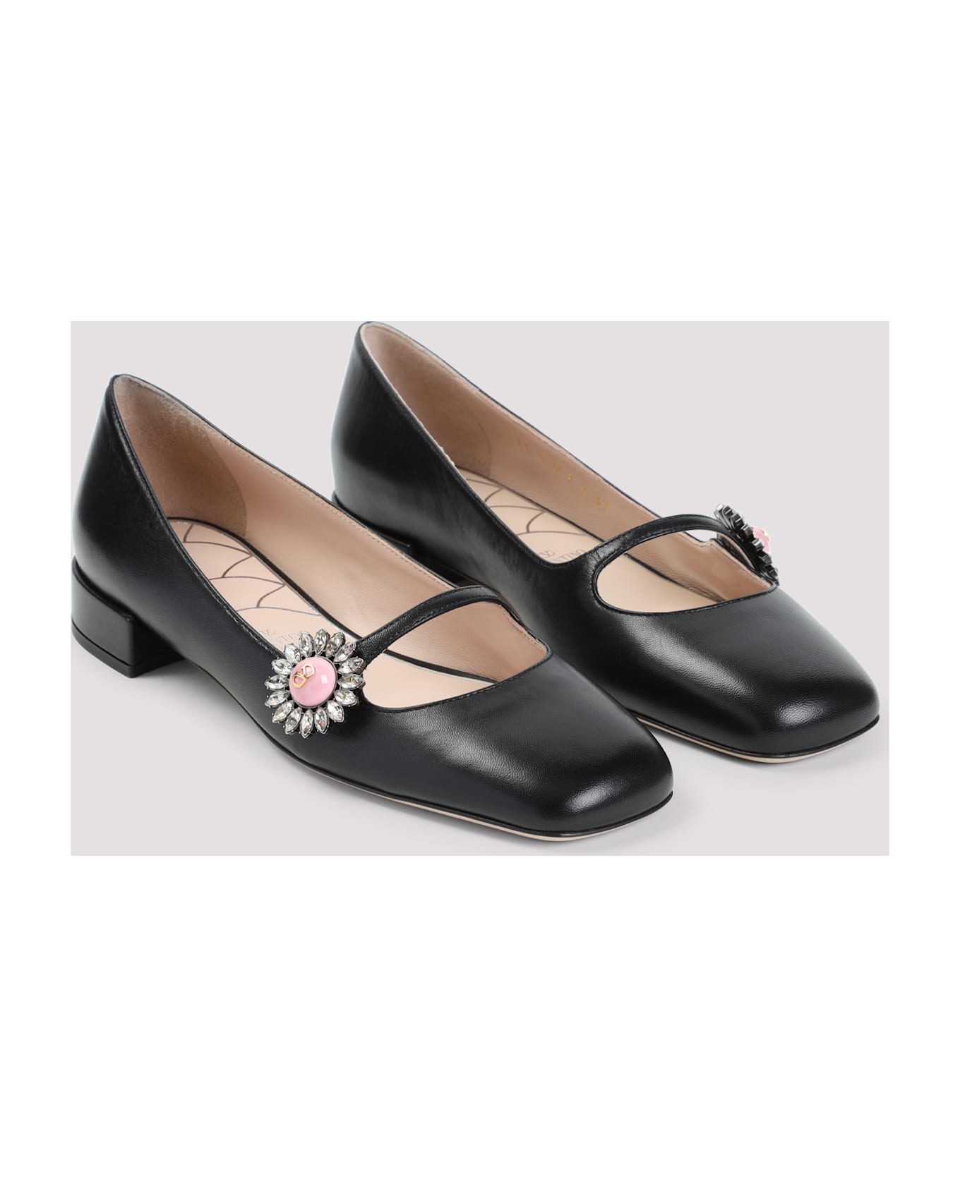 Valentino Garavani Ballerina - Tj Nero Crystal Rosa