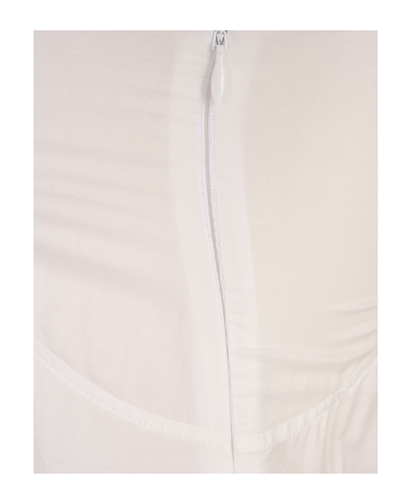 Jil Sander White Mini Sleeveless Dress - White