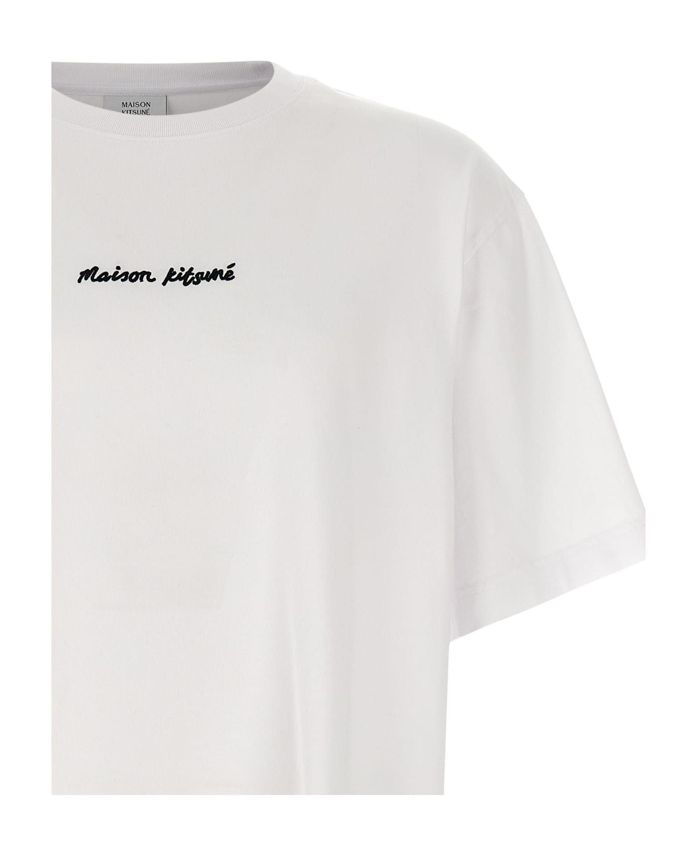Maison Kitsuné Logo Embroidery T-shirt Maison Kitsuné - BLACK